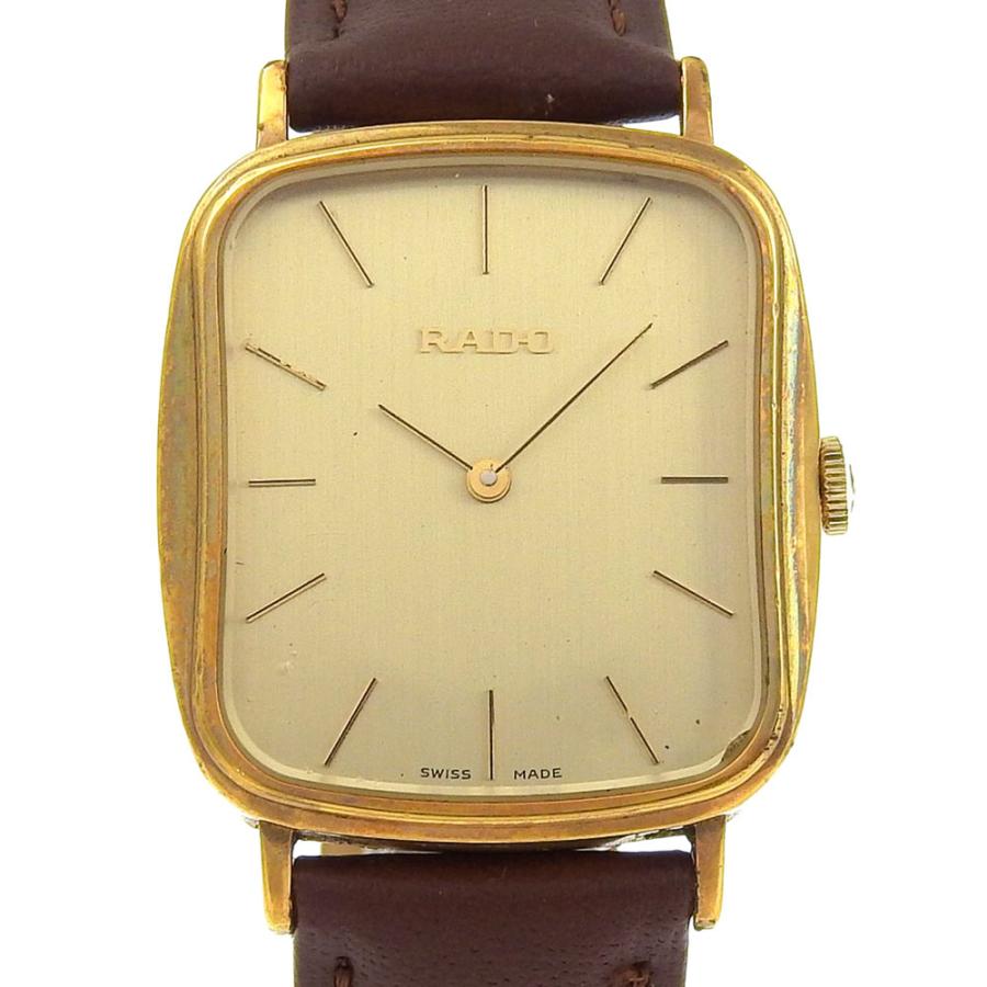 【稼働品】ラドー　LeSoir 腕時計 メンズ クオーツ ゴールド ダイヤ 不動品 RADO ラドー LeSoir ルソア ゴールド文字盤 クォーツ 腕時計