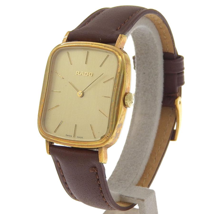 RADO（ラドー） 408.7907.2 腕時計 SS×レザー ゴールド クオーツ