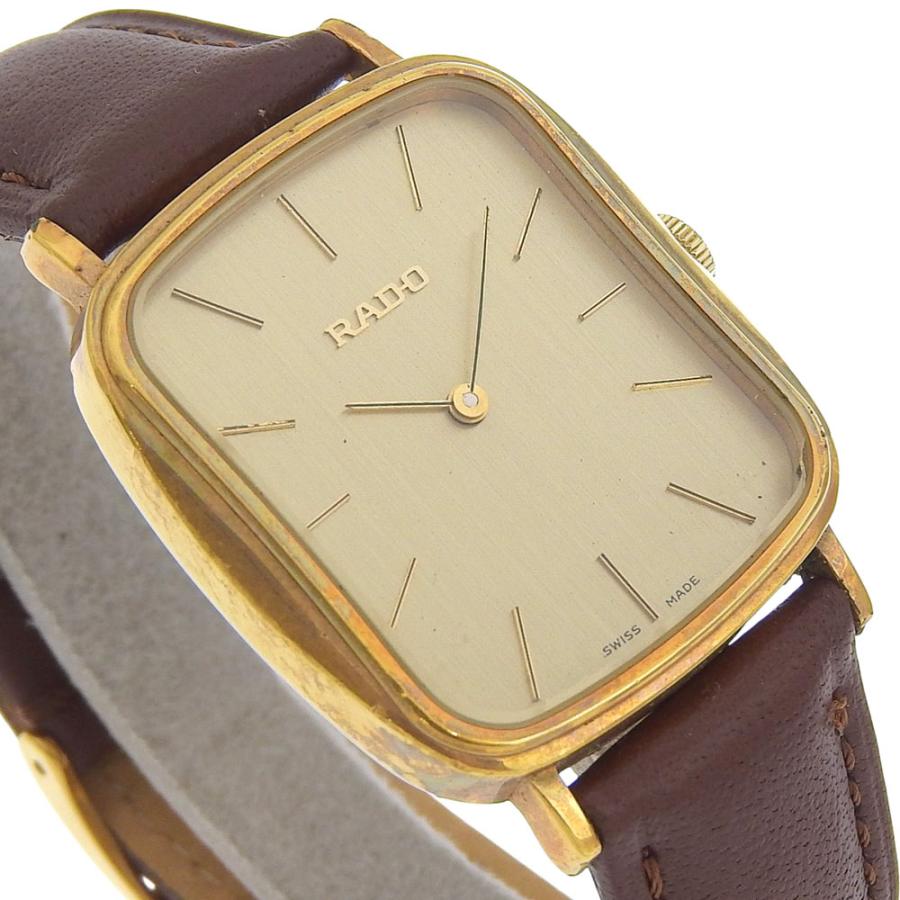 RADO（ラドー） 408.7907.2 腕時計 SS×レザー ゴールド クオーツ