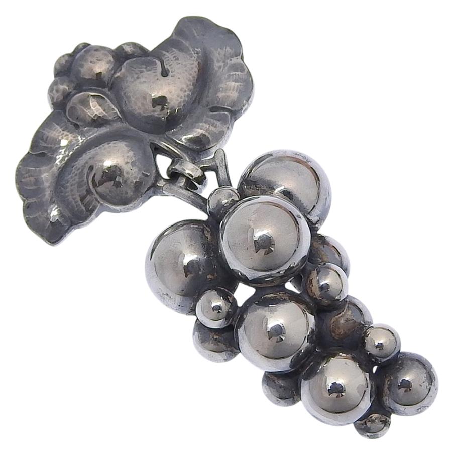 【  】ジョージジェンセン　シルバー グレープブローチ Georg Jensen ジョージジェンセン グレープ ブローチ シルバー925 約