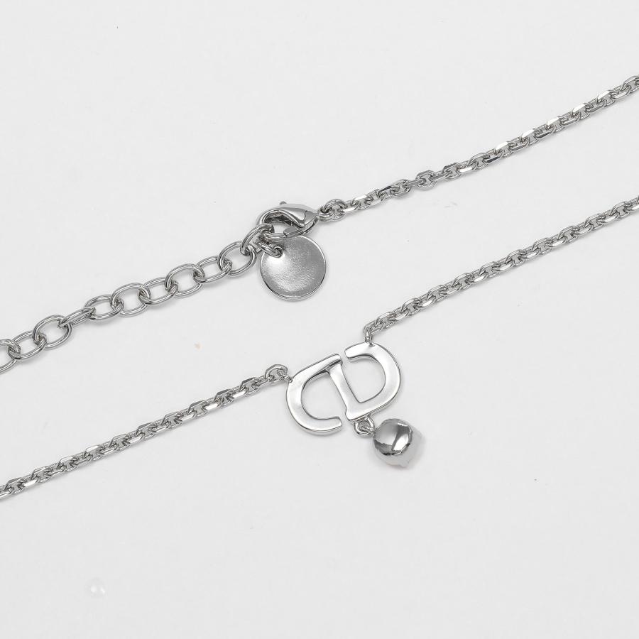 PETIT CD ネックレス シルバー　ラインストーン クリスチャンディオール Dior Petit CD ネックレス ライン