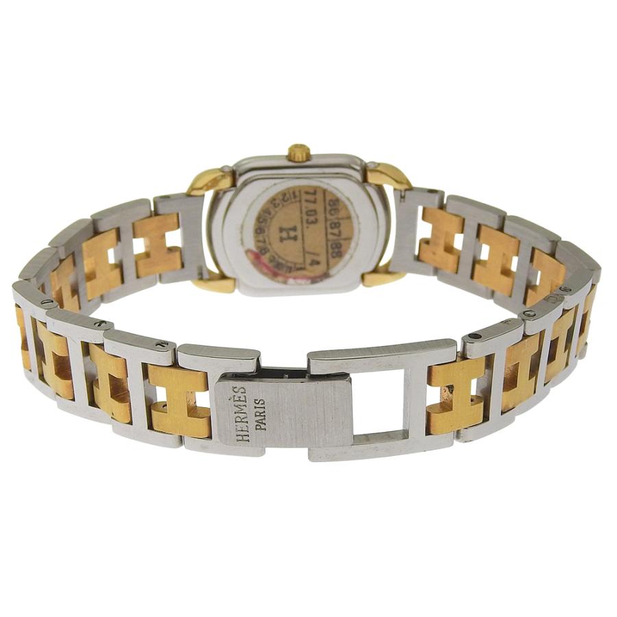 HERMES（エルメス） ラリー 腕時計 SS×金メッキ クオーツ アナログ表示