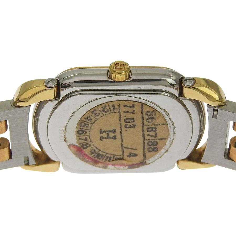 HERMES（エルメス） ラリー 腕時計 SS×金メッキ クオーツ アナログ表示