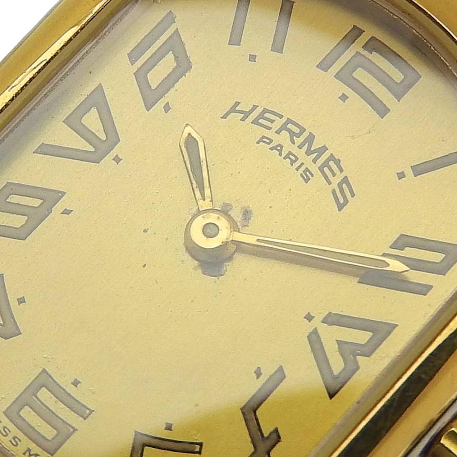 HERMES（エルメス） ラリー 腕時計 SS×金メッキ クオーツ アナログ表示