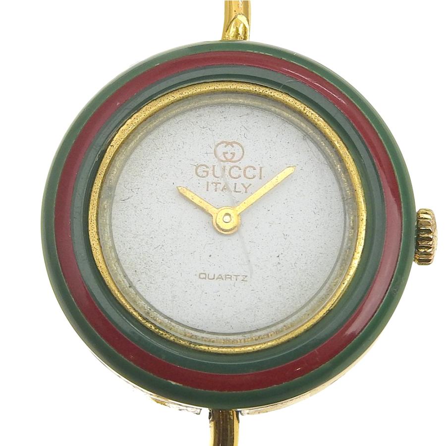 GUCCI（グッチ） チェンジベゼル 腕時計 金メッキ クオーツ アナログ