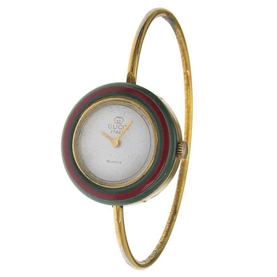 GUCCI（グッチ） チェンジベゼル 腕時計 金メッキ クオーツ アナログ