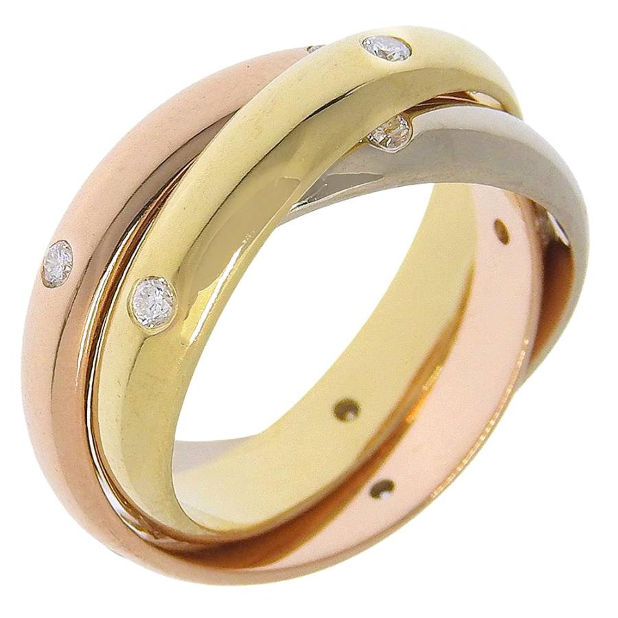 Cartier カルティエ　美品　トリニティ　トップ　K18 750 金 Cartier（カルティエ） トリニティ 15Pダイヤ リング・指輪 K18