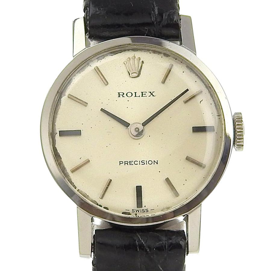 【ROLEX】ロレックス プレシジョン 2番 cal.1400 2649 ステンレススチール×クロコダイル 手巻き レディース シルバー文字盤 腕時計 ROLEX（ロレックス） プレシジョン 2番 cal.1400 2649 腕時計 SS