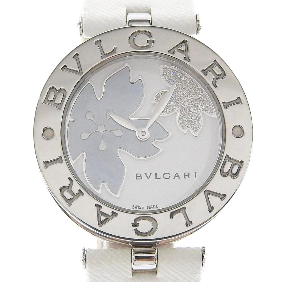 【BVLGARI】ブルガリ B-zero1 ビーゼロワン BZ30FDSL ステンレススチール×レザー クオーツ アナログ表示 レディース ホワイトシェル文字盤 腕時計 BVLGARI（ブルガリ） B-zero1 ビーゼロワン BZ30FDSL 腕時計 SS×レザー