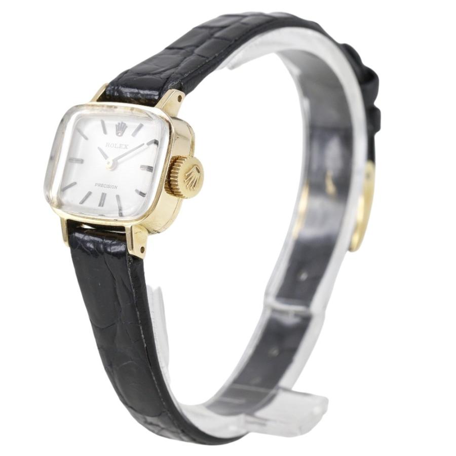 ROLEX ロレックス プレシジョン cal.1400 2651 腕時計 K18YG×レザー 手 