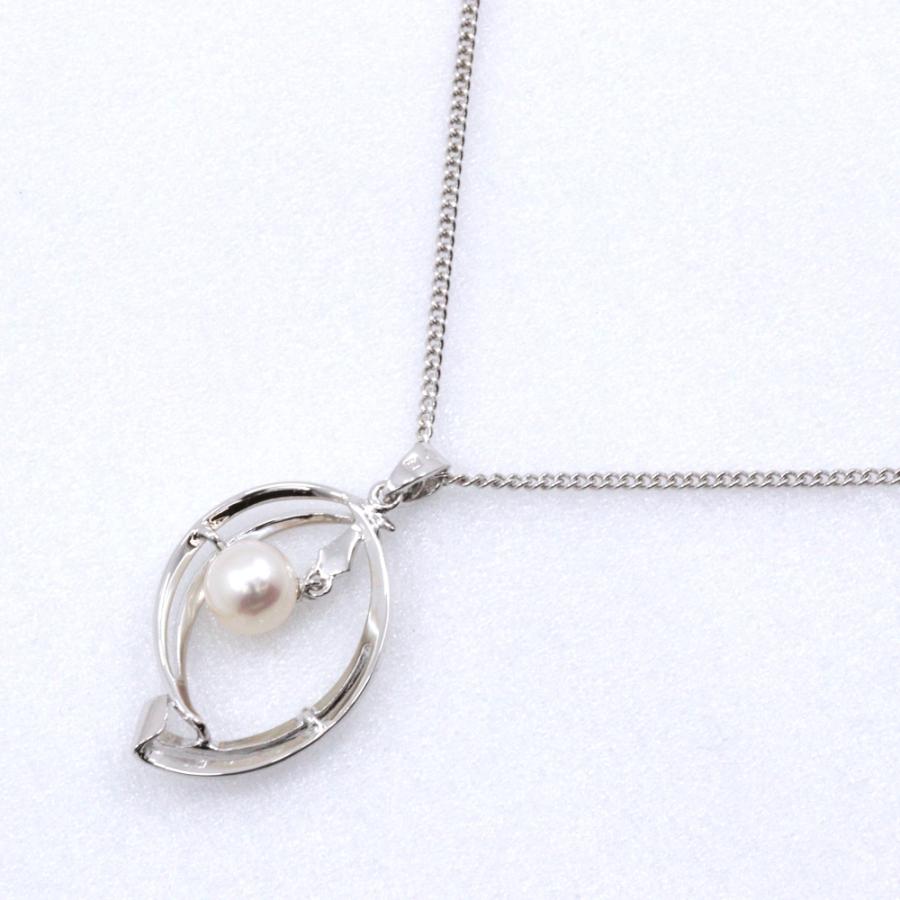 MIKIMOTO ミキモト 真珠 ネックレス パール×シルバー 約4.3g
