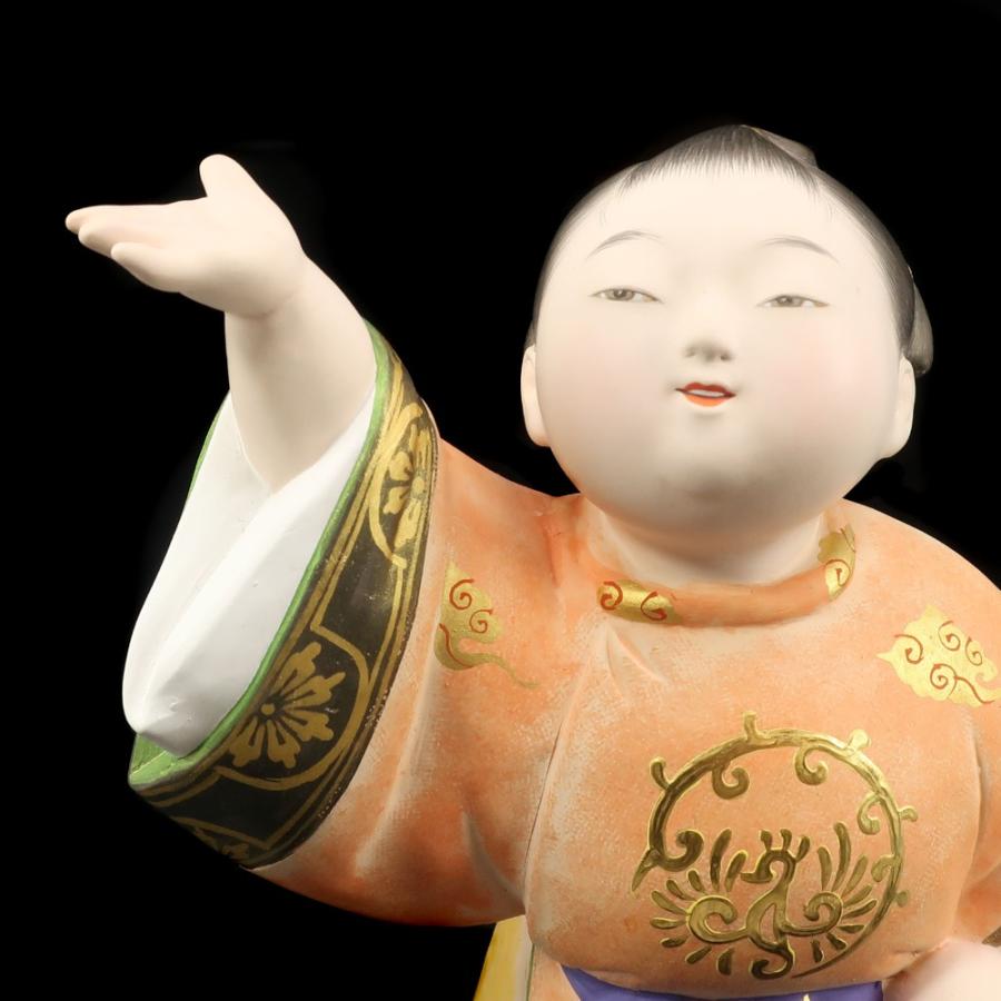 人形師 中村信喬 作 【 桃童子 】 博多人形 置物 オブジェ _