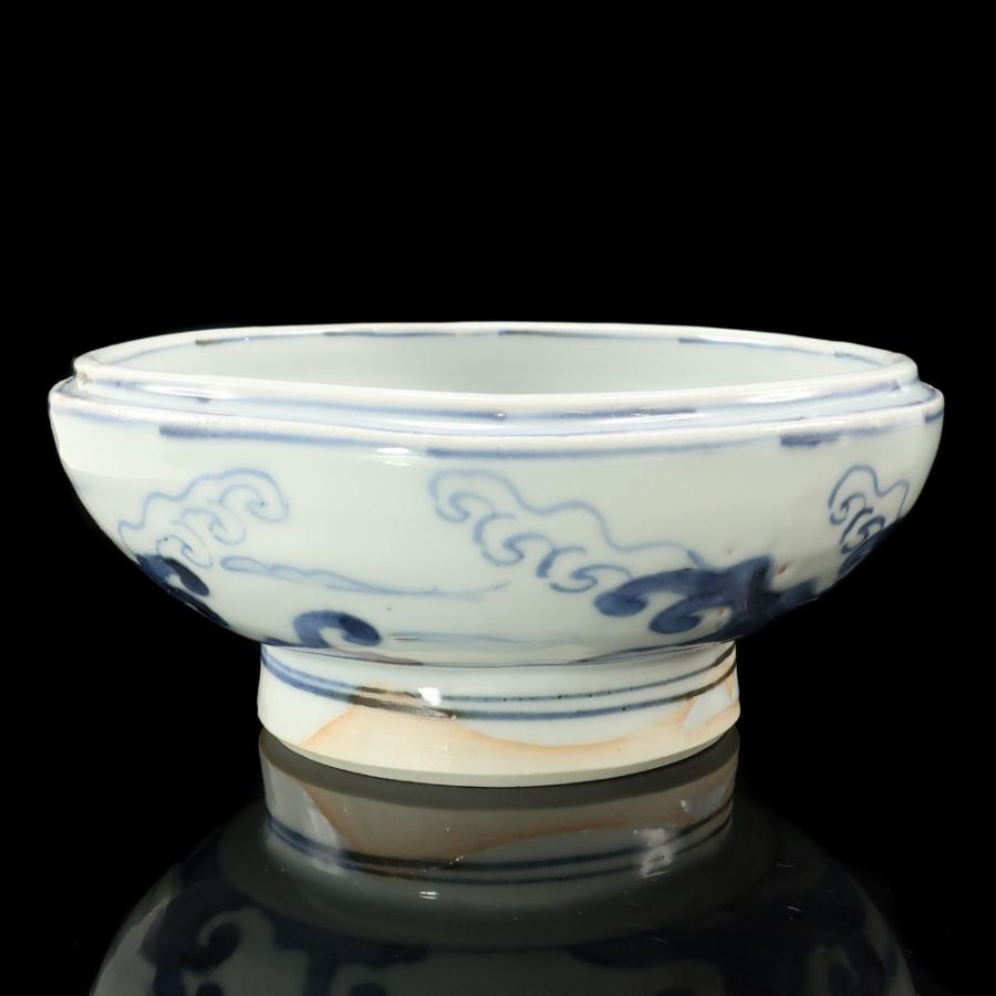 須田青華 作 染付桜川小鉢 茶道具 陶磁器 _【I220926045】中古の画像