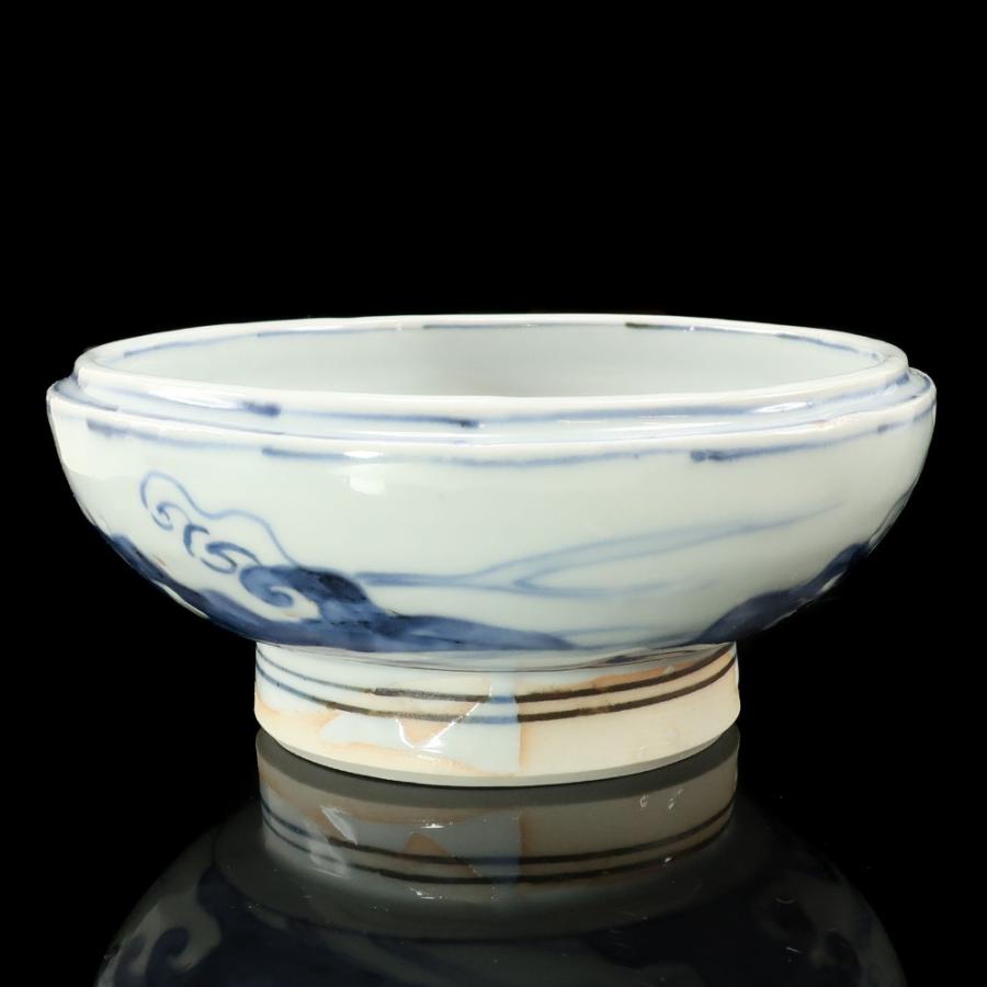 須田青華 作 染付桜川小鉢 茶道具 陶磁器 _【I220926045】中古の画像