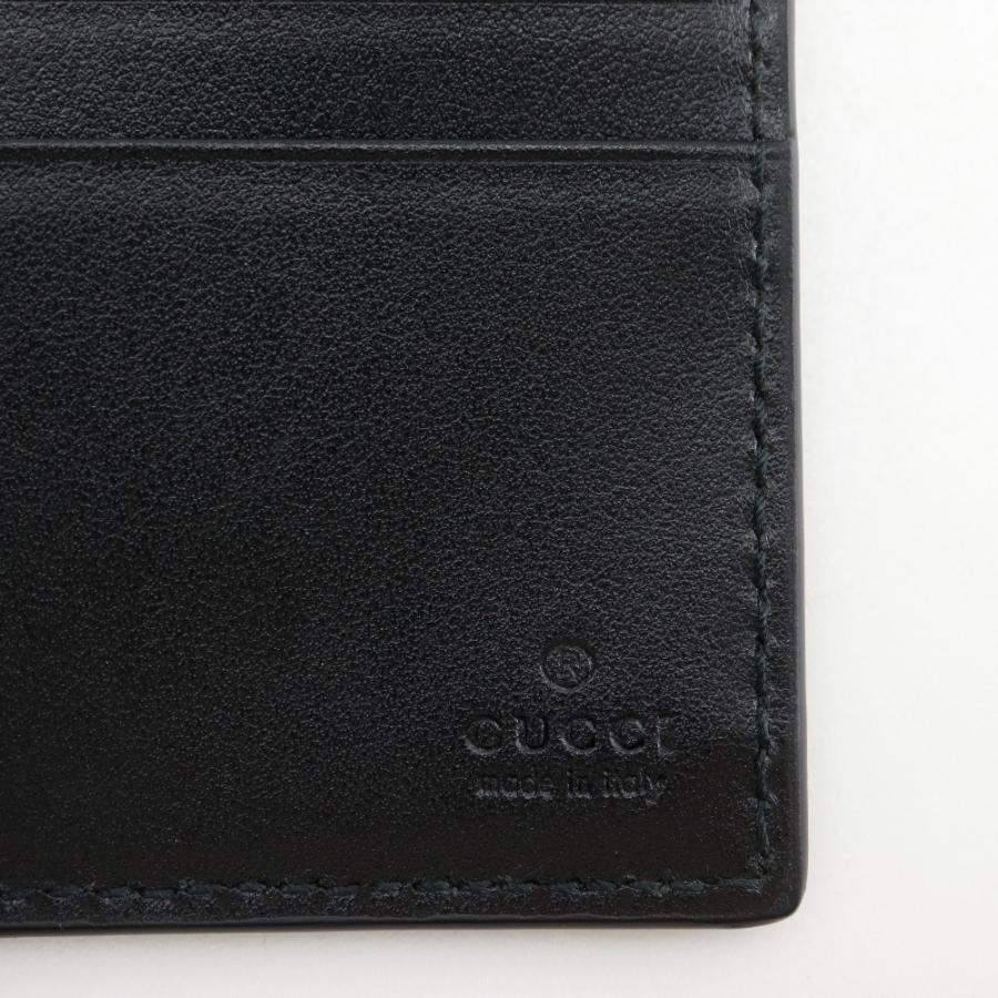 GUCCI（グッチ） GGエンボス 二つ折り 625559 札入れ カーフ 黒 メンズ