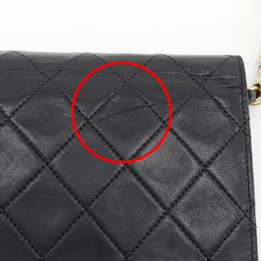 CHANEL　チェーンバッグ　ショルダーバッグ　ラムスキン　ヴィンテージ　黒 CHANEL（シャネル） チェーンショルダー マトラッセ ヴィンテージ