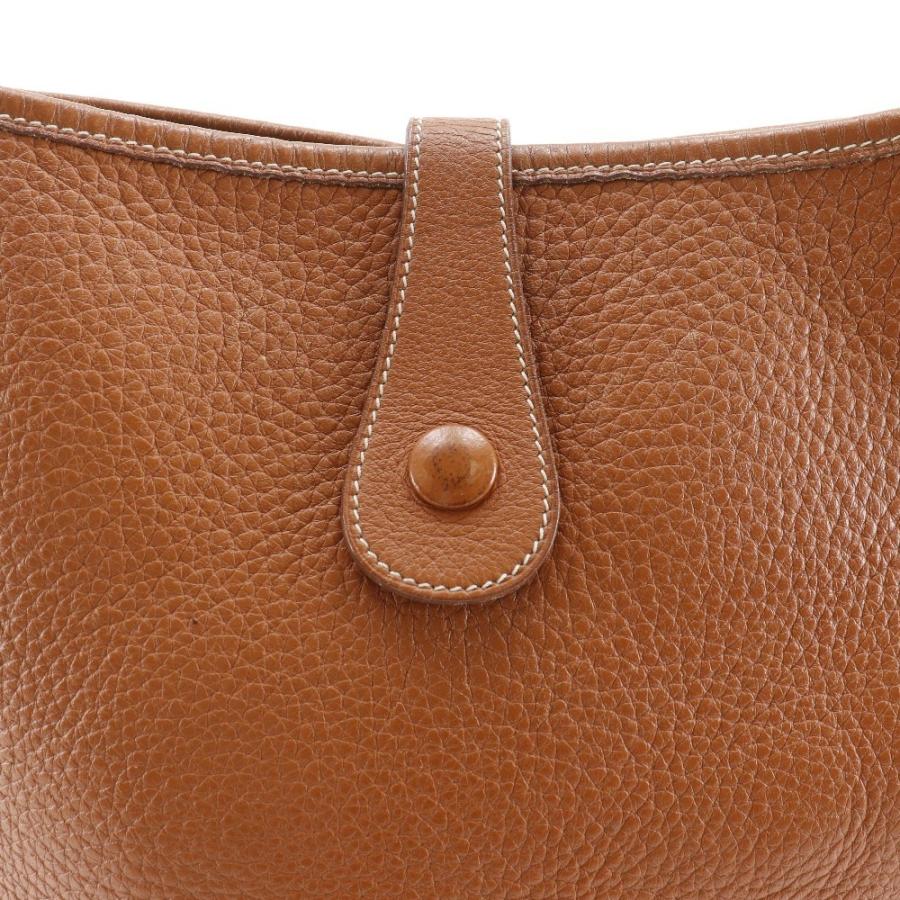【HERMES】エルメス エヴリン1GM エブリン トリヨンクレマンス 茶/シルバー金具 □F レディース ショルダーバッグ HERMES（エルメス） エヴリン1GM エブリン □F ショルダーバッグ