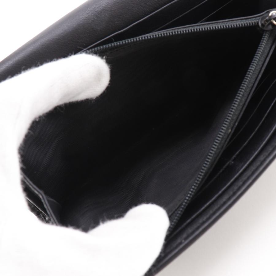 GUCCI（グッチ） インターロッキングG 282434 長財布 シマレザー 黒