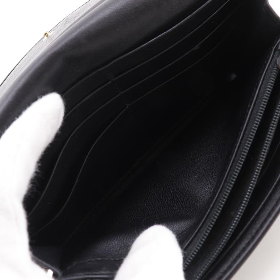 GUCCI（グッチ） インターロッキングG 282434 長財布 シマレザー 黒