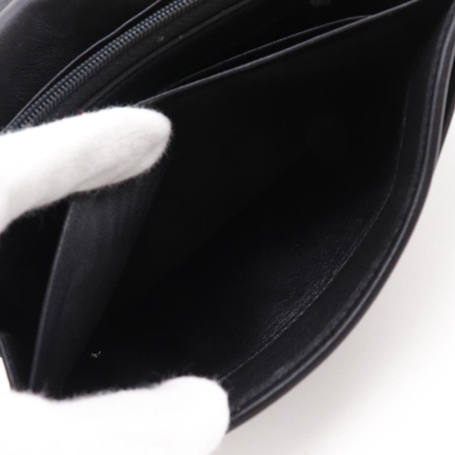 GUCCI（グッチ） インターロッキングG 282434 長財布 シマレザー 黒