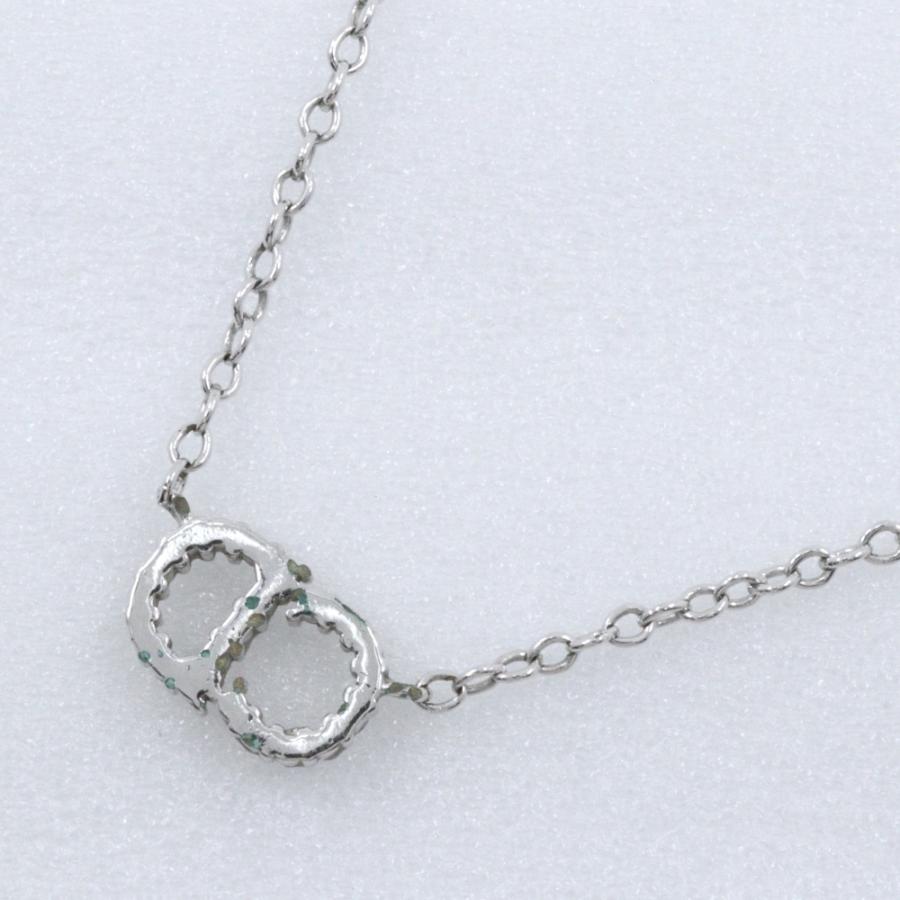 Dior クリスチャンディオール CDロゴ ネックレス 金属製×ライン