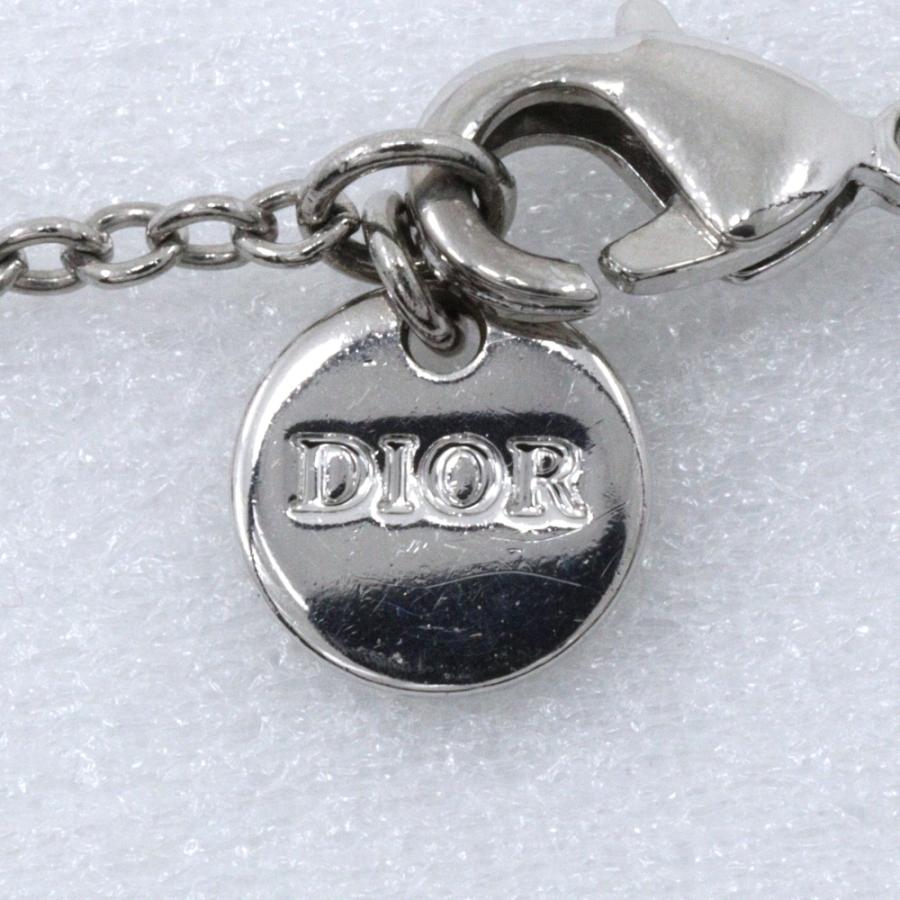 Dior クリスチャンディオール CDロゴ ネックレス 金属製×ライン