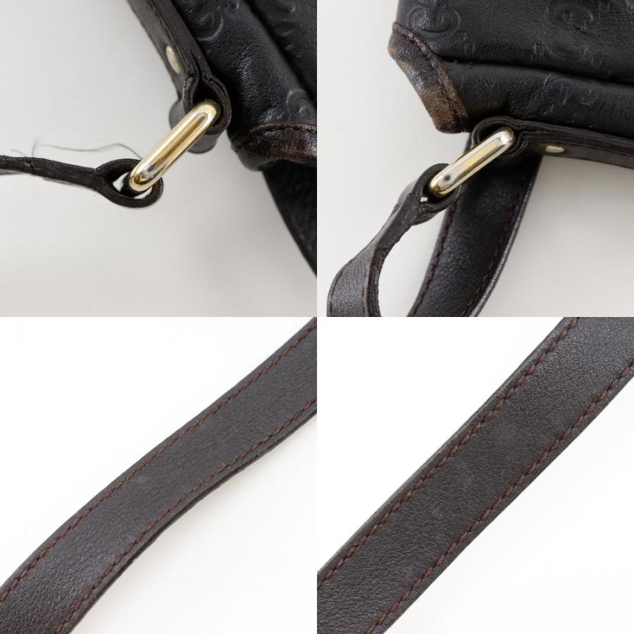 【GUCCI】グッチ GG 223666 シマレザー 茶 ユニセックス ショルダーバッグ GUCCI（グッチ） GG 223666 ショルダーバッグ シマレザー 茶 ユニ
