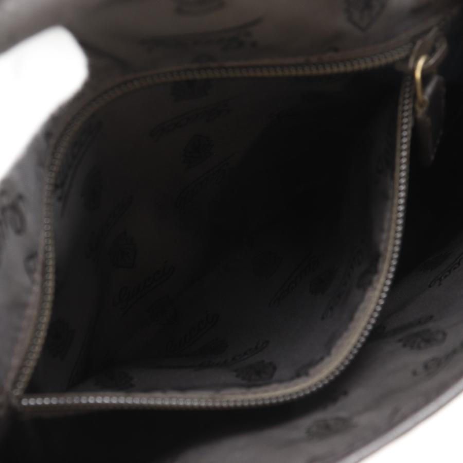 GUCCI（グッチ） GG 223666 ショルダーバッグ シマレザー 茶 ユニ