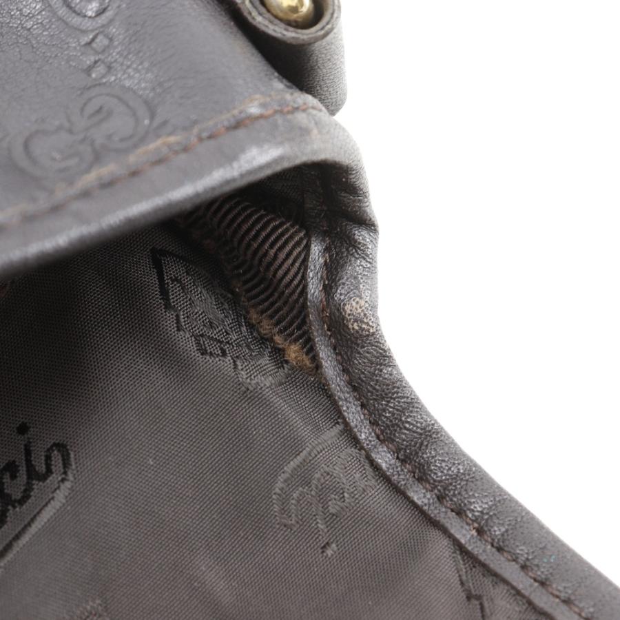【GUCCI】グッチ GG 223666 シマレザー 茶 ユニセックス ショルダーバッグ GUCCI（グッチ） GG 223666 ショルダーバッグ シマレザー 茶 ユニ