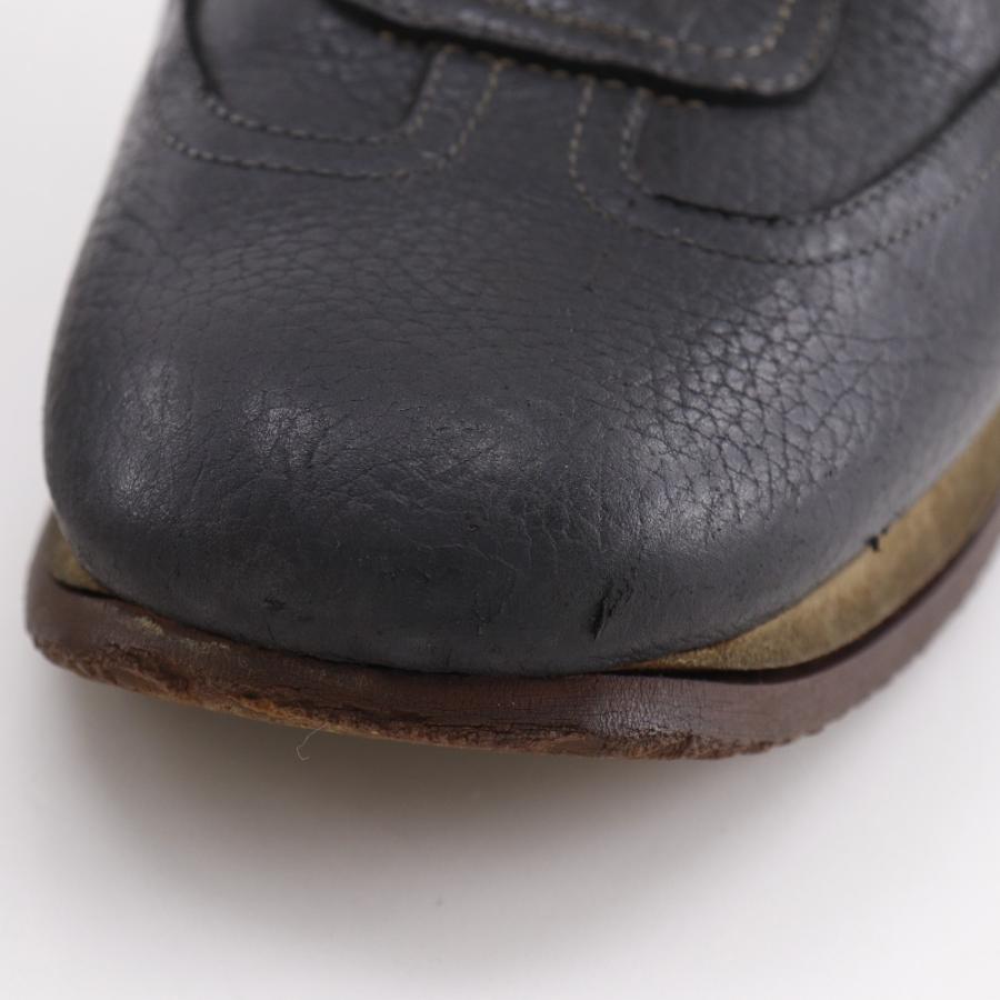 HERMES（エルメス） クイック Hロゴ スニーカー レザー 黒 メンズ