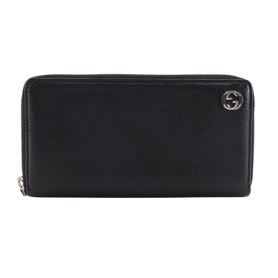 【GUCCI】グッチ シェリーライン インターロッキングG 308796 レザー 黒 ユニセックス 長財布 GUCCI（グッチ） シェリーライン インターロッキングG 308796 長財布