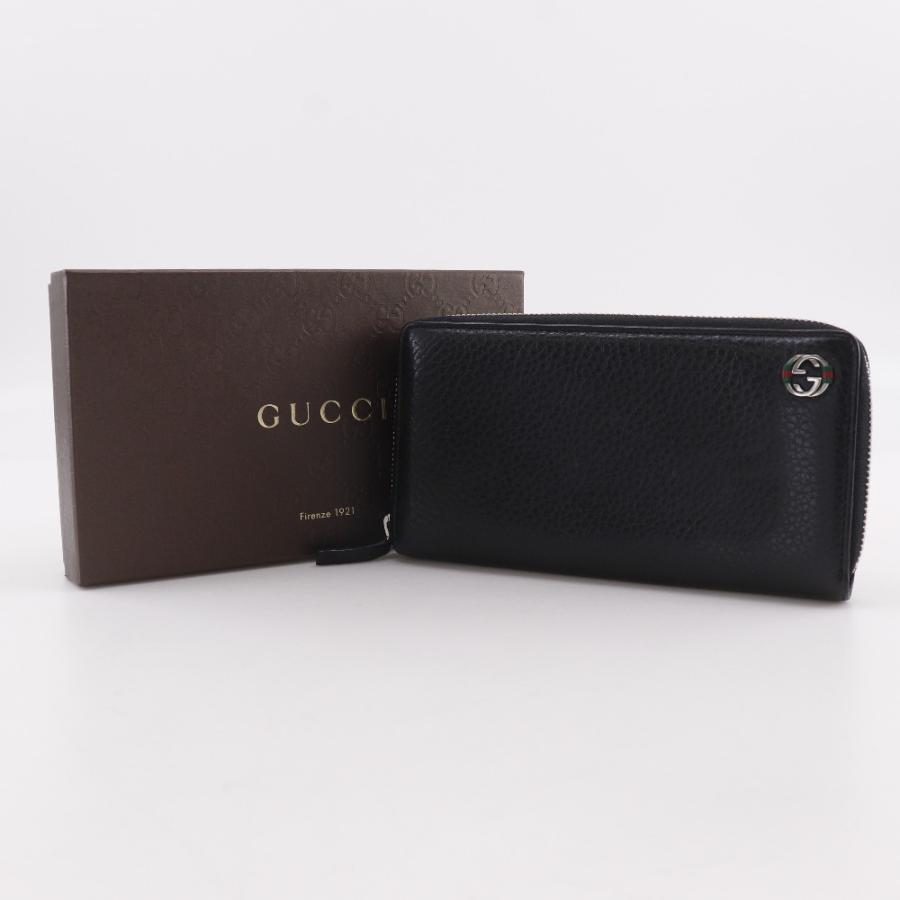 【GUCCI】グッチ シェリーライン インターロッキングG 308796 レザー 黒 ユニセックス 長財布 GUCCI（グッチ） シェリーライン インターロッキングG 308796 長財布