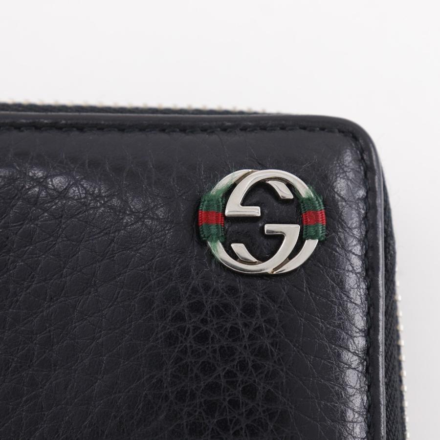 【GUCCI】グッチ シェリーライン インターロッキングG 308796 レザー 黒 ユニセックス 長財布 GUCCI（グッチ） シェリーライン インターロッキングG 308796 長財布