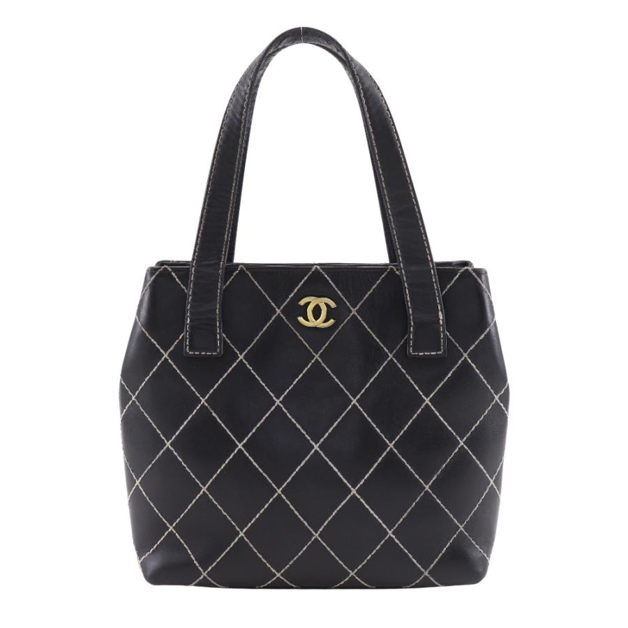 CHANEL（シャネル） ワイルドステッチ A18126 トートバッグ レザー 黒