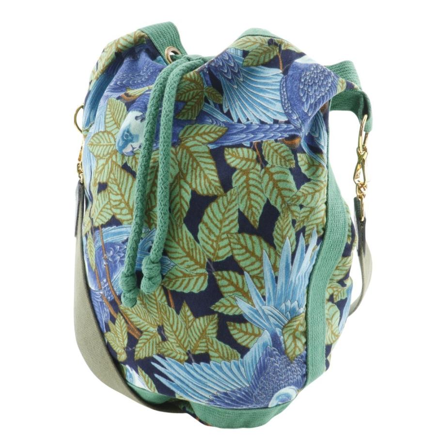 HERMES（エルメス） 巾着 ボタニカル柄 鳥柄 ショルダーバッグ