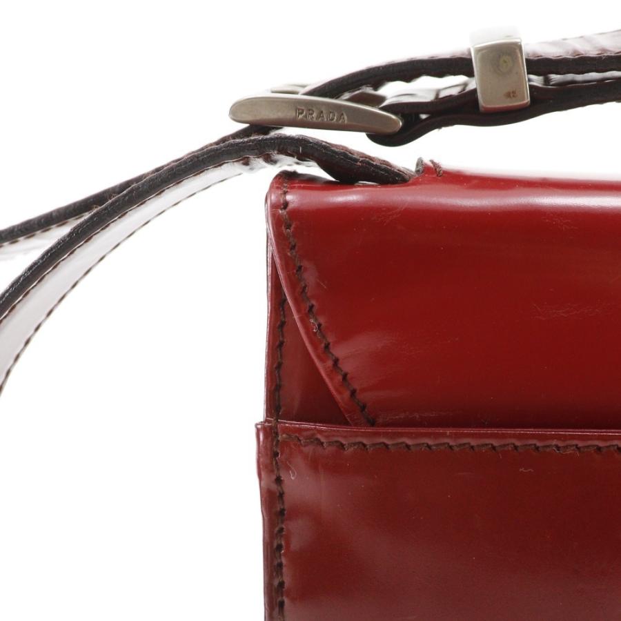 PRADA（プラダ） グラデーション ショルダーバッグ エナメル 赤