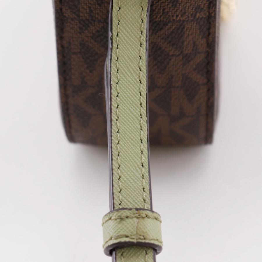 【Michael Kors】マイケルコース JET SET ITEM EW ジップチェーン MKシグネチャー PVC 茶 レディース ショルダーバッグ MICHAEL KORS（マイケルコース） JET SET ITEM EW ジップチェーン MK