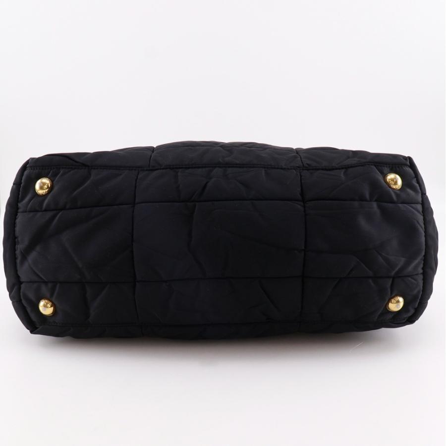 PRADA（プラダ） キルティングトート ハンドバッグ ナイロン 黒