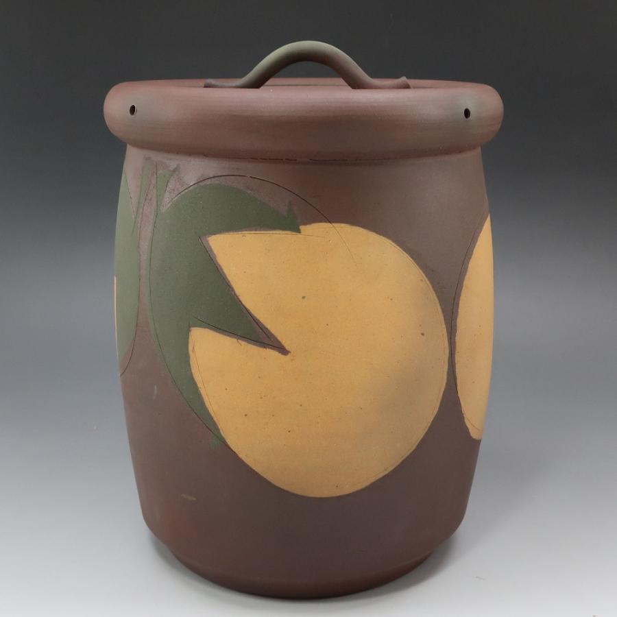 今井政之 作 象嵌彩茄子 水指 共箱 共布 茶道具 陶磁器 【I221725008】の画像