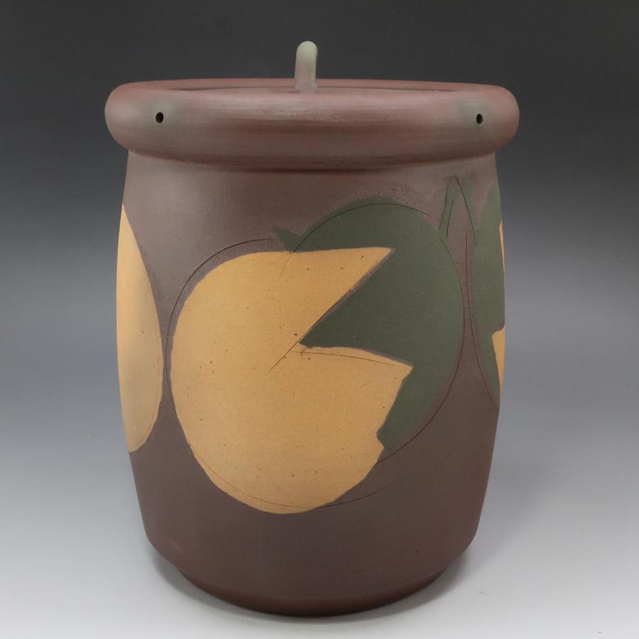 今井政之 作 象嵌彩茄子 水指 共箱 共布 茶道具 陶磁器 【I221725008】の画像