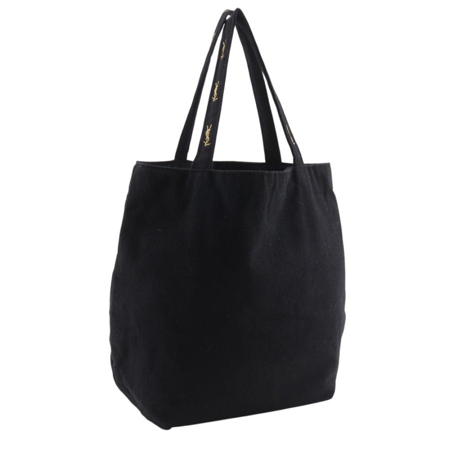 YSL ノベルティ　ブラック　キャンバストートバッグ Yves Saint Laurent（イヴ・サンローラン） エコバッグ ノベルティ