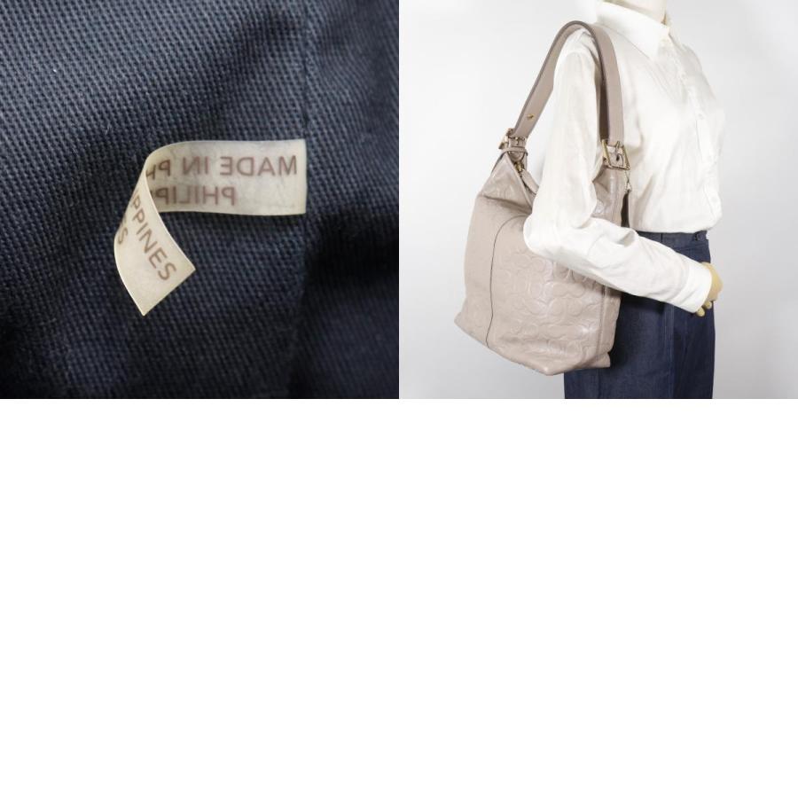 COACH（コーチ） シグネチャー型押し 27959 ショルダーバッグ レザー 