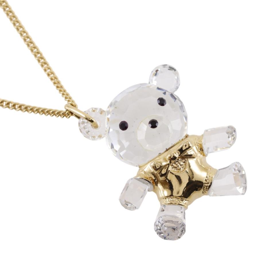 SWAROVSKI（スワロフスキー） テディベア ネックレス 金メッキ