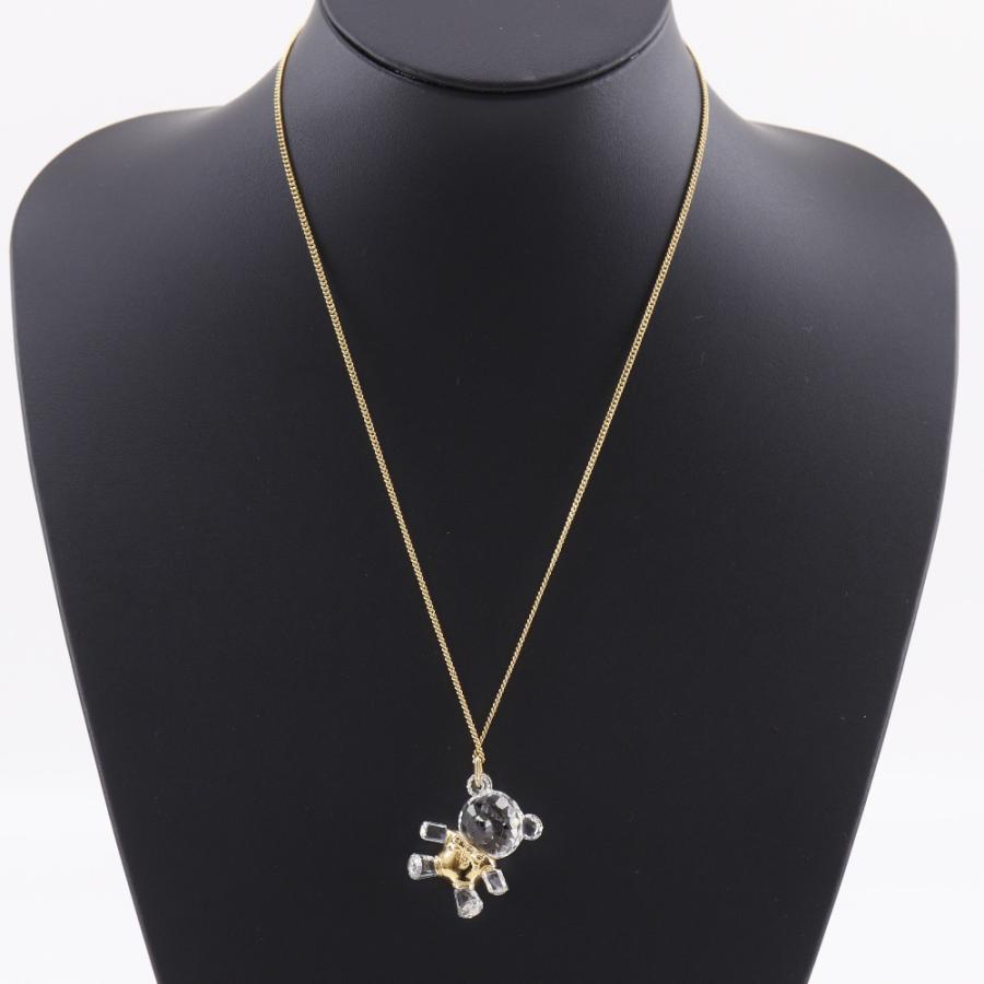 SWAROVSKI（スワロフスキー） テディベア ネックレス 金メッキ