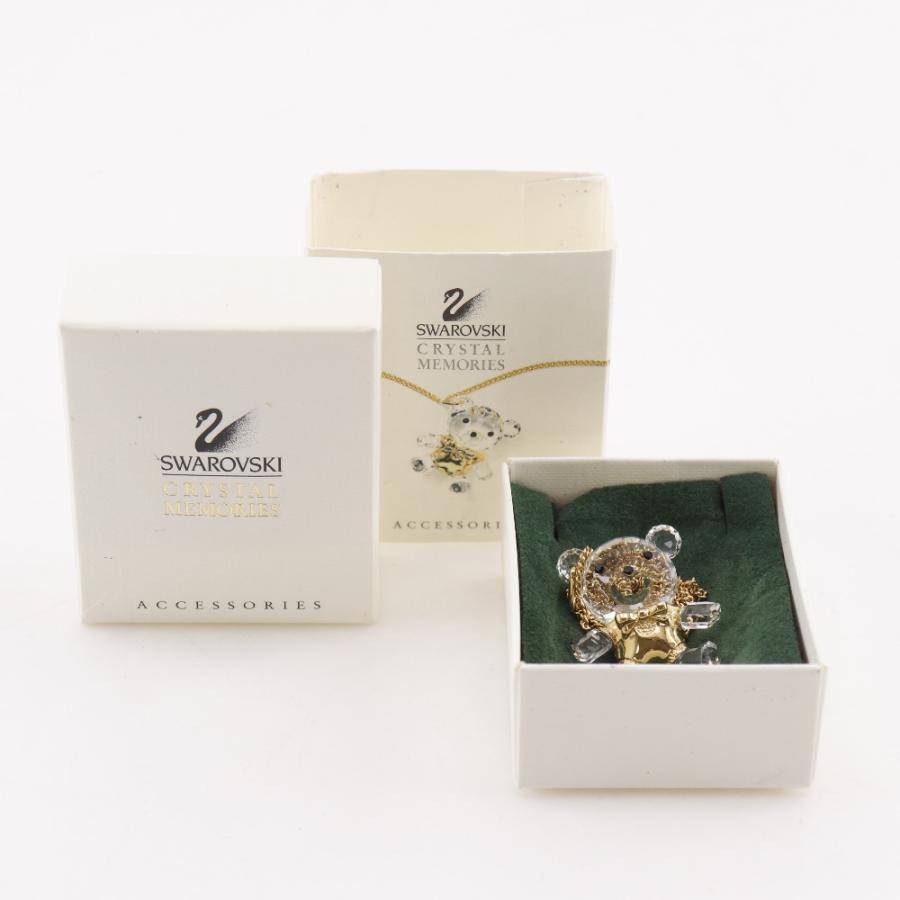 SWAROVSKI（スワロフスキー） テディベア ネックレス 金メッキ