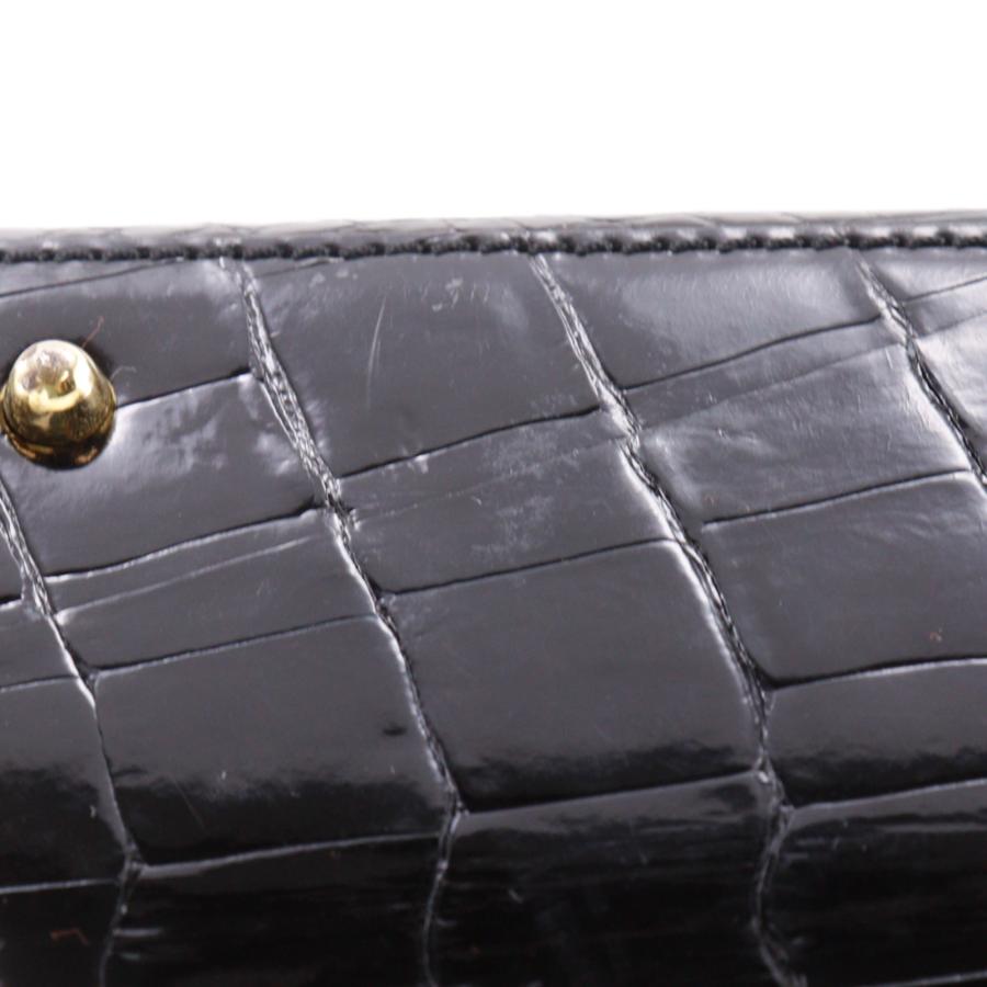 KWANPEN クワンペン 2WAYショルダー ハンドバッグ クロコダイル 黒