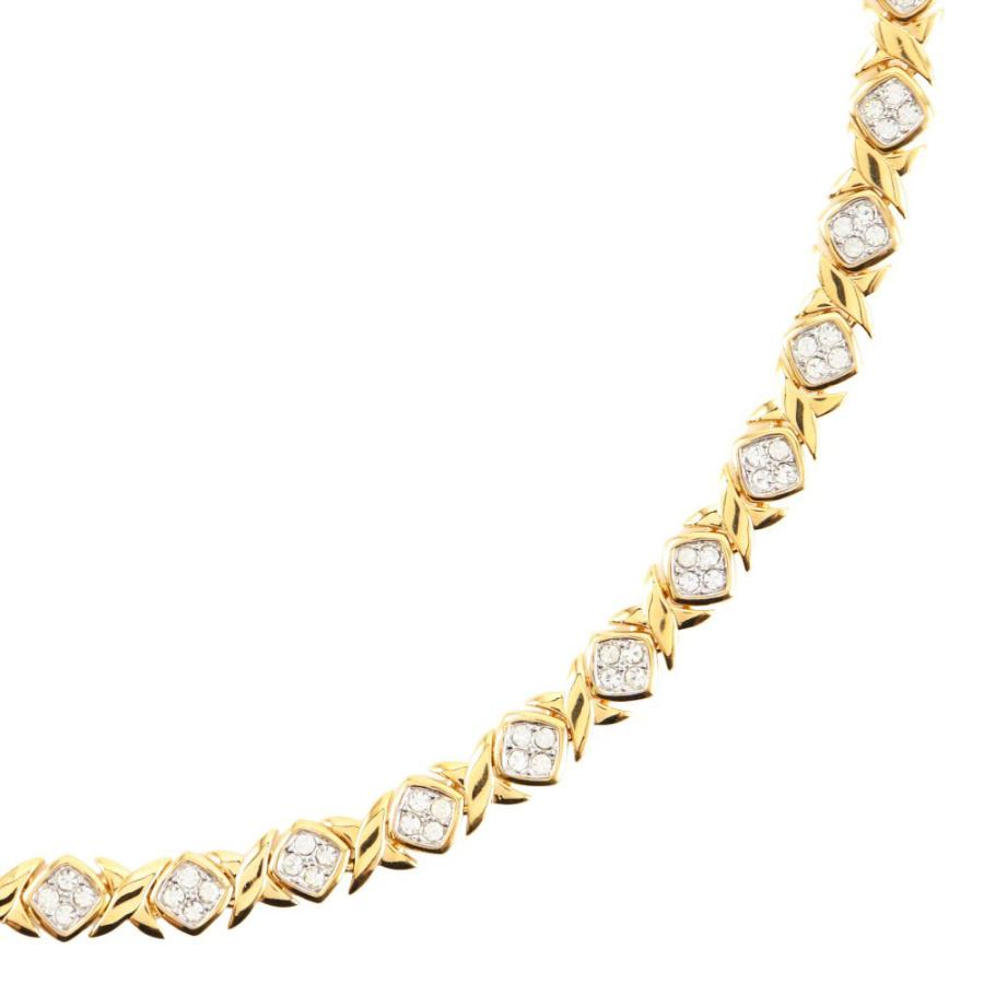NINA RICCI ニナリッチ ネックレス 金メッキ×ラインストーン 約72.0g 