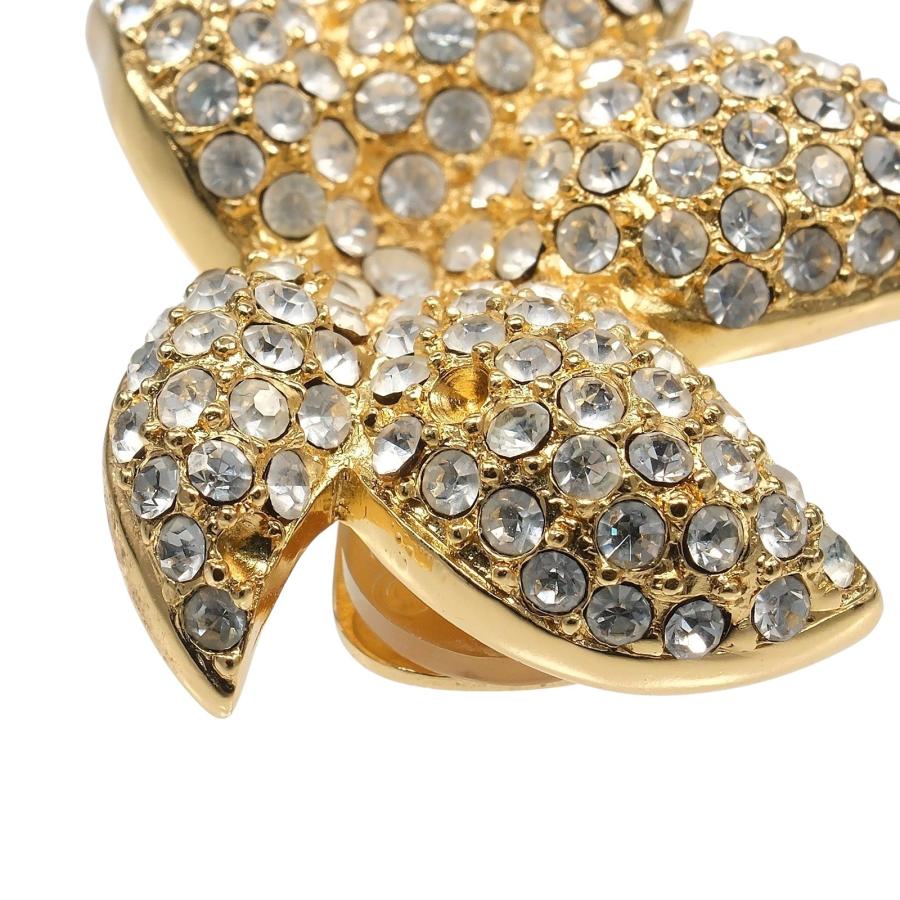 クリスチャンディオール Dior イヤリング 金メッキ ラインストーン 約25.0g【M132325002】中古_4