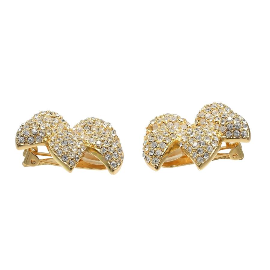 クリスチャンディオール Dior イヤリング 金メッキ ラインストーン 約25.0g【M132325002】中古_6