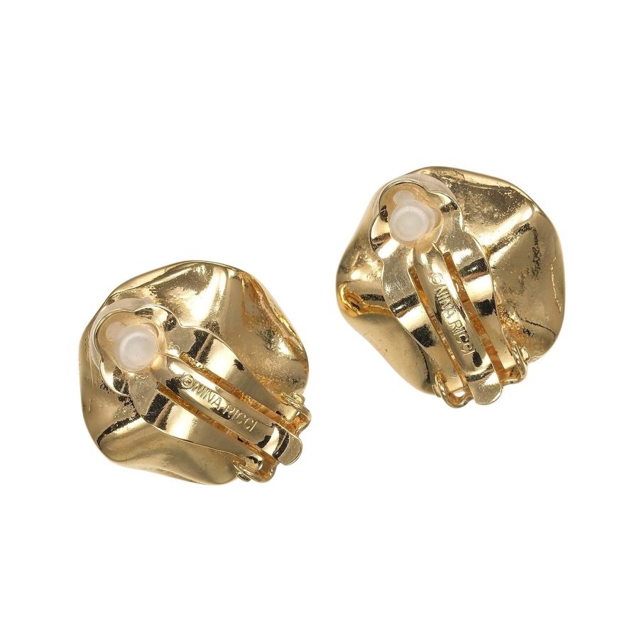ニナリッチ NINA RICCI イヤリング 金メッキ フェイクパール 約13.7g 
